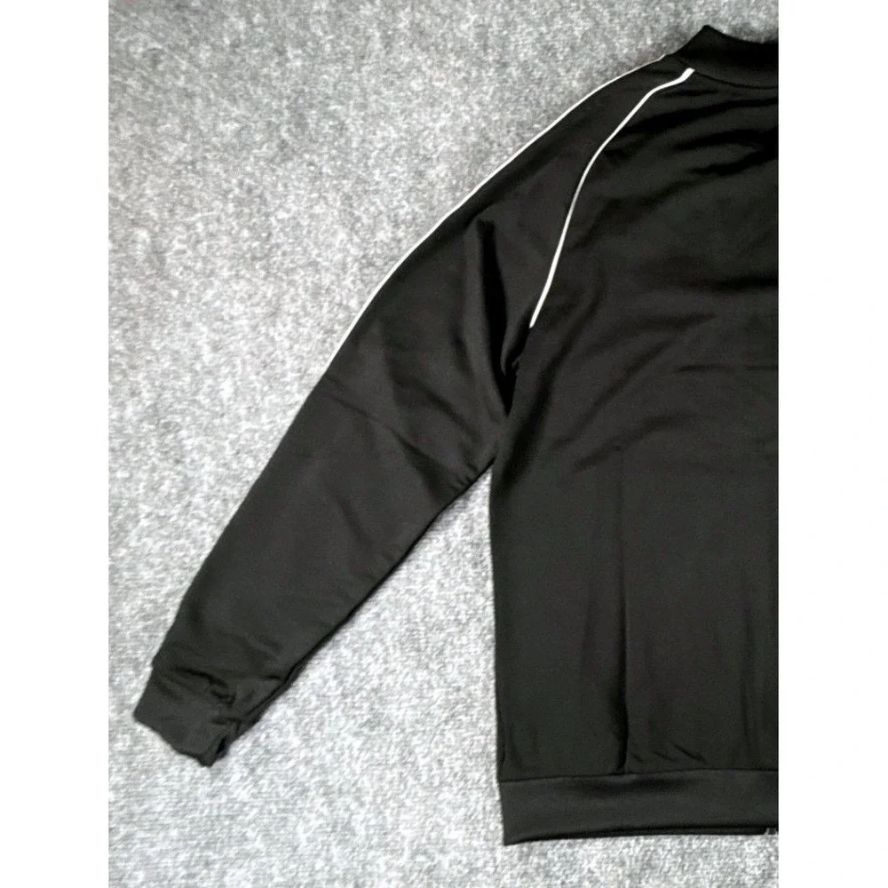 Adidas Originals SST Track Jacket Youth Large Black 13-14Yrs White Full Zip NWT